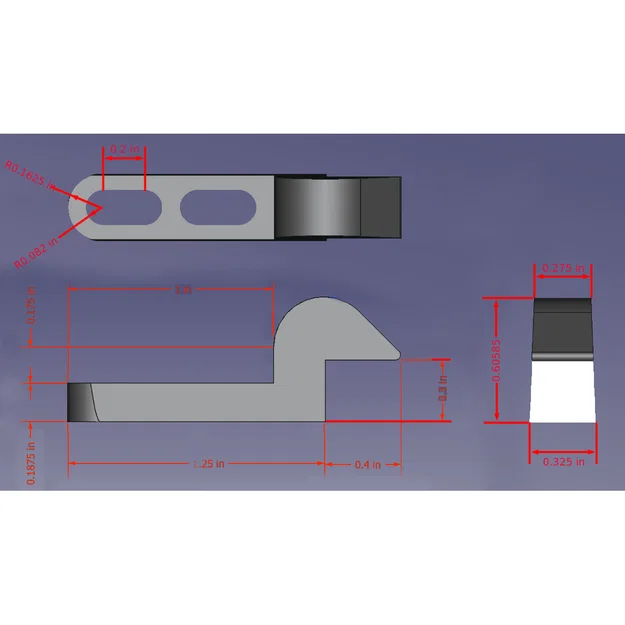 Chốt chặn thay thế cho cửa lưới lùa (Sliding Screen Door Latch Strike) - Image 1