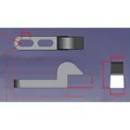 Chốt chặn thay thế cho cửa lưới lùa (Sliding Screen Door Latch Strike) - Thumbnail 1