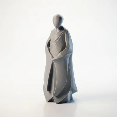 Mô hình tượng thiền sư trừu tượng - File in 3D phong cách giả tưởng