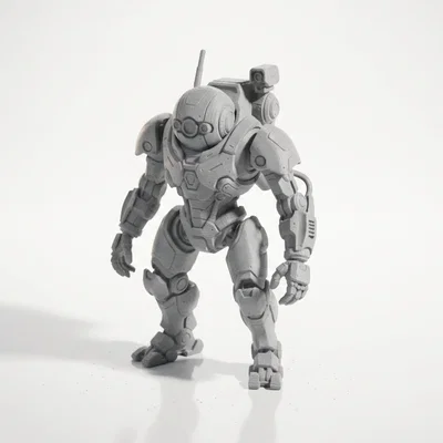 Mô hình 3D Alien Bot Mech Warrior Fantasy