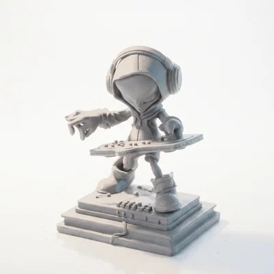 Mô hình 3D Alien DJ - Fantasy Sci-Fi độc đáo