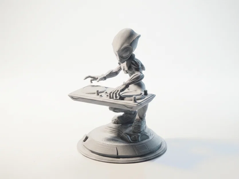 Mô hình 3D Alien DJ - Tượng Khoa học Viễn tưởng cực chất - Image 1