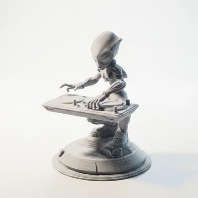 Mô hình 3D Alien DJ - Tượng Khoa học Viễn tưởng cực chất