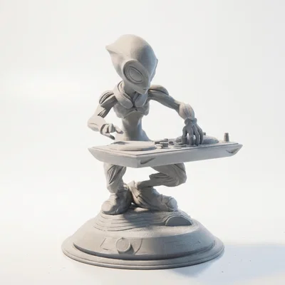 Mô hình 3D Alien DJ - Tượng Khoa học Viễn tưởng cực chất