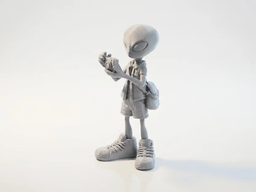 Mô hình 3D người ngoài hành tinh đi du lịch (Alien Tourist) - Image 1