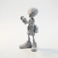 Mô hình 3D người ngoài hành tinh đi du lịch (Alien Tourist) - Thumbnail 1