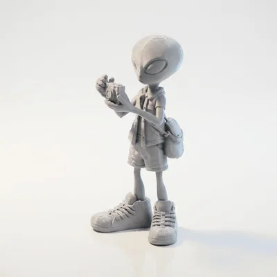 Mô hình 3D người ngoài hành tinh đi du lịch (Alien Tourist)