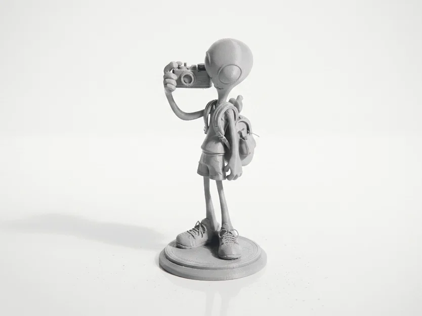 Mô hình 3D Alien Tourist - Tượng Khách Du Lịch Ngoài Hành Tinh - Image 1