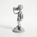 Mô hình 3D Alien Tourist - Tượng Khách Du Lịch Ngoài Hành Tinh - Thumbnail 1