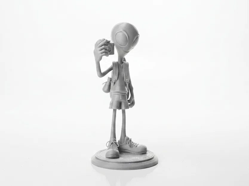 Mô hình 3D Alien Tourist - Tượng Khách Du Lịch Ngoài Hành Tinh - Image 2