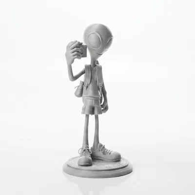 Mô hình 3D Alien Tourist - Tượng Khách Du Lịch Ngoài Hành Tinh