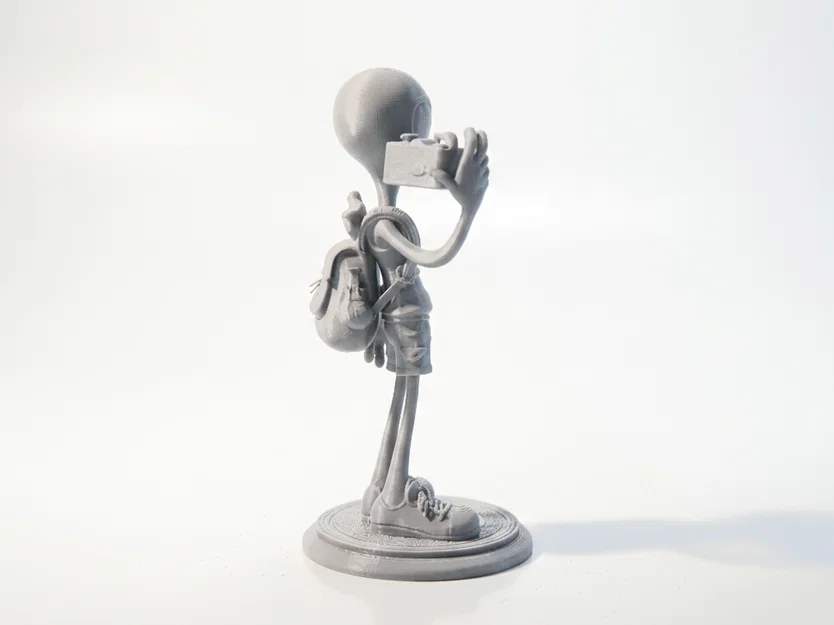 Mô hình 3D Alien Tourist - Tượng Khách Du Lịch Ngoài Hành Tinh - Image 3