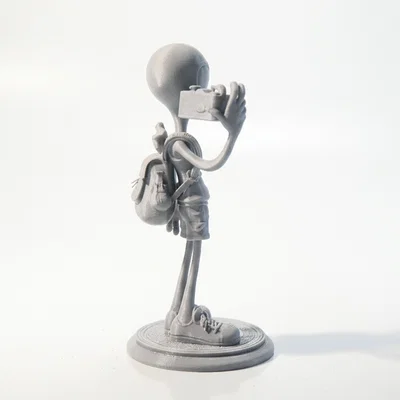 Mô hình 3D Alien Tourist - Tượng Khách Du Lịch Ngoài Hành Tinh
