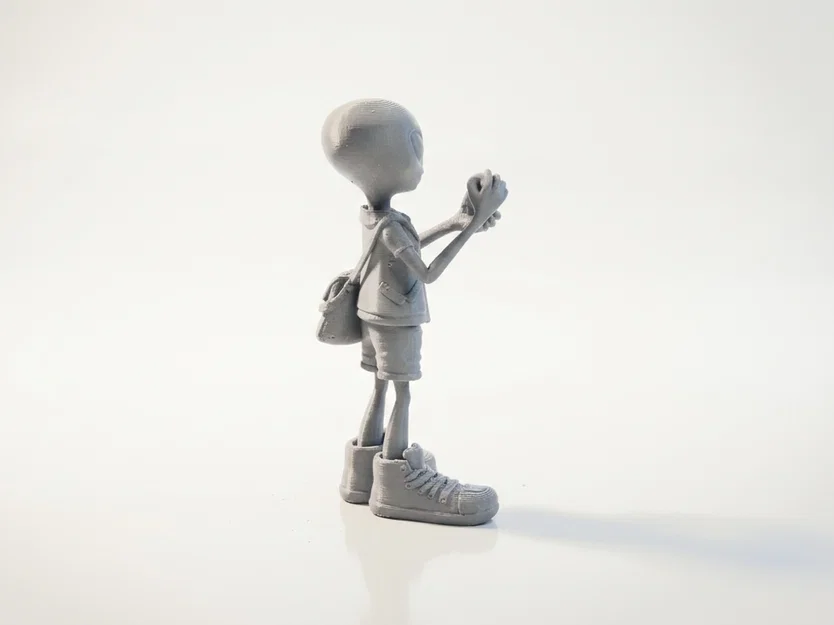 Mô hình 3D người ngoài hành tinh đi du lịch (Alien Tourist) - Image 3