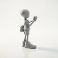 Mô hình 3D người ngoài hành tinh đi du lịch (Alien Tourist) - Thumbnail 3