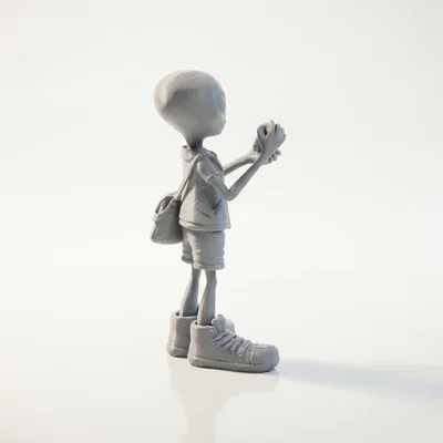 Mô hình 3D người ngoài hành tinh đi du lịch (Alien Tourist)
