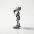Mô hình 3D người ngoài hành tinh đi du lịch (Alien Tourist) - Thumbnail 4