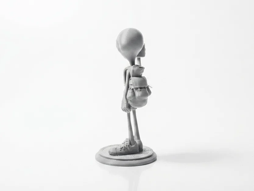 Mô hình 3D Alien Tourist - Tượng Khách Du Lịch Ngoài Hành Tinh - Image 4