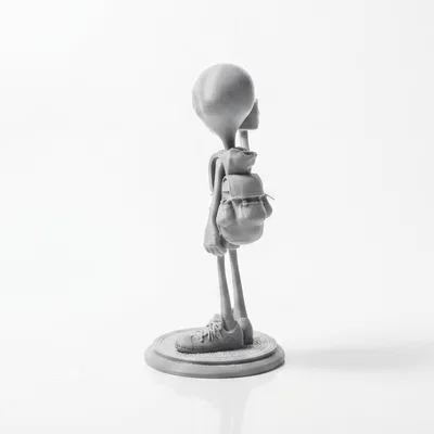 Mô hình 3D Alien Tourist - Tượng Khách Du Lịch Ngoài Hành Tinh