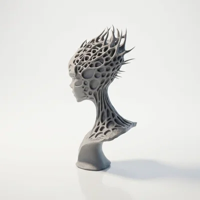 Tượng Alien Fantasy Bust Độc Đáo - File In 3D
