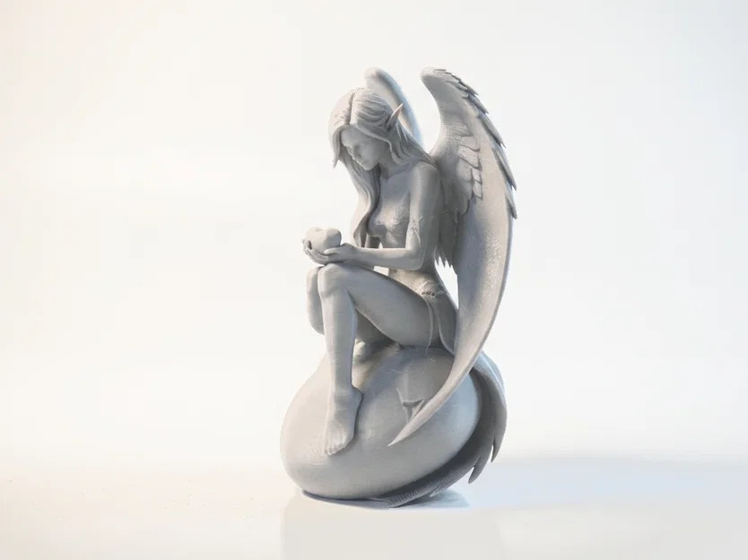 Mô hình 3D thiên thần ngồi trên trứng - Fantasy Figurine - Image 1