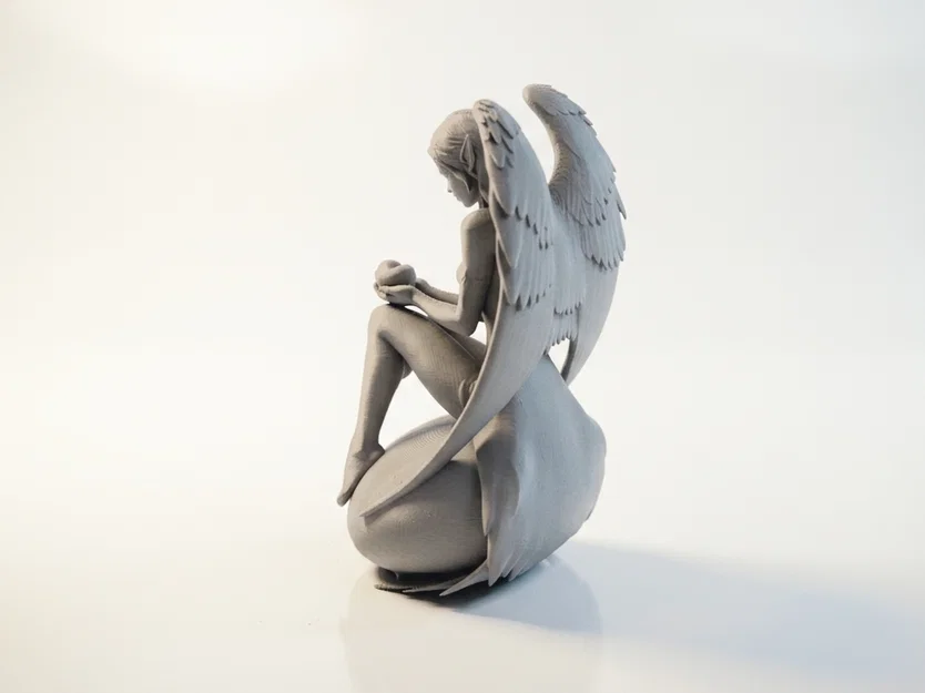 Mô hình 3D thiên thần ngồi trên trứng - Fantasy Figurine - Image 2
