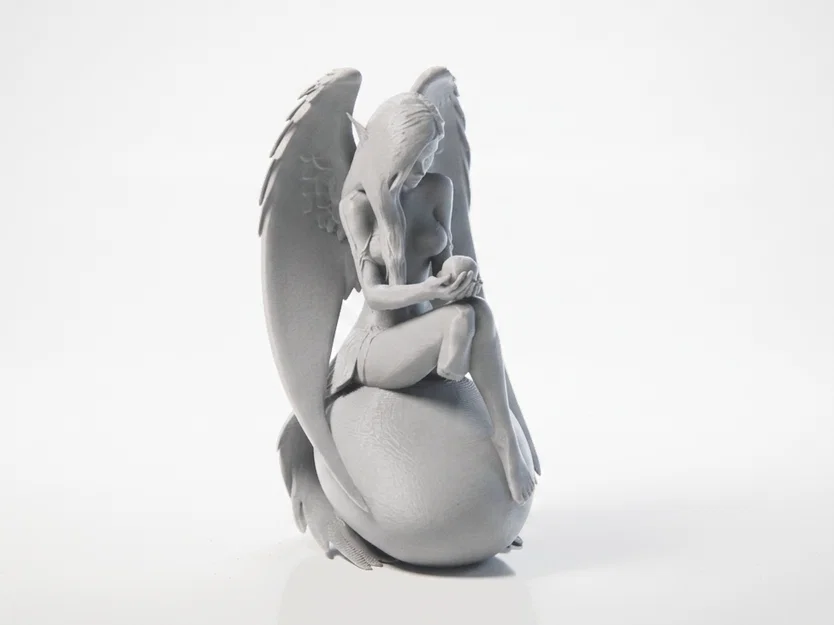 Mô hình 3D thiên thần ngồi trên trứng - Fantasy Figurine - Image 3