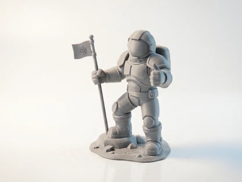 Mô hình phi hành gia cắm cờ - Tác phẩm nghệ thuật không gian 3D ấn tượng - Image 1