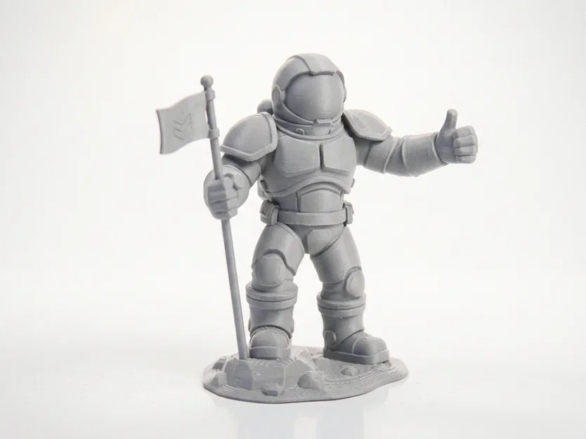 Mô hình phi hành gia cắm cờ - Tác phẩm nghệ thuật không gian 3D ấn tượng - Image 2
