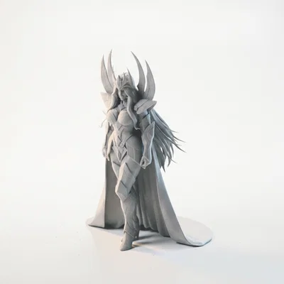 Mô Hình 3D Chiến Binh Nữ Hoàng Trung Cổ - Battle Queen Armored Warrior