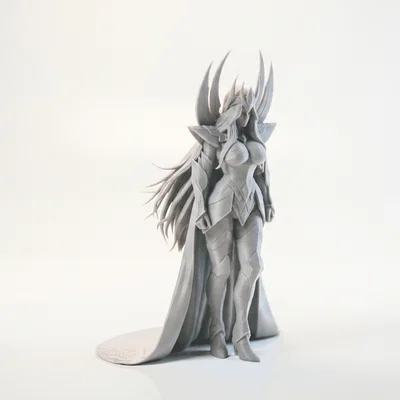 Mô Hình 3D Chiến Binh Nữ Hoàng Trung Cổ - Battle Queen Armored Warrior
