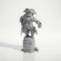 Mô hình 3D Cướp biển trong thùng gỗ - Fantasy Pirate Figurine - Thumbnail 1
