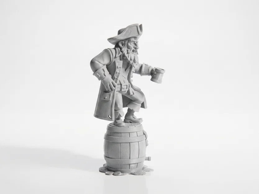 Mô hình 3D Cướp biển trong thùng gỗ - Fantasy Pirate Figurine - Image 2