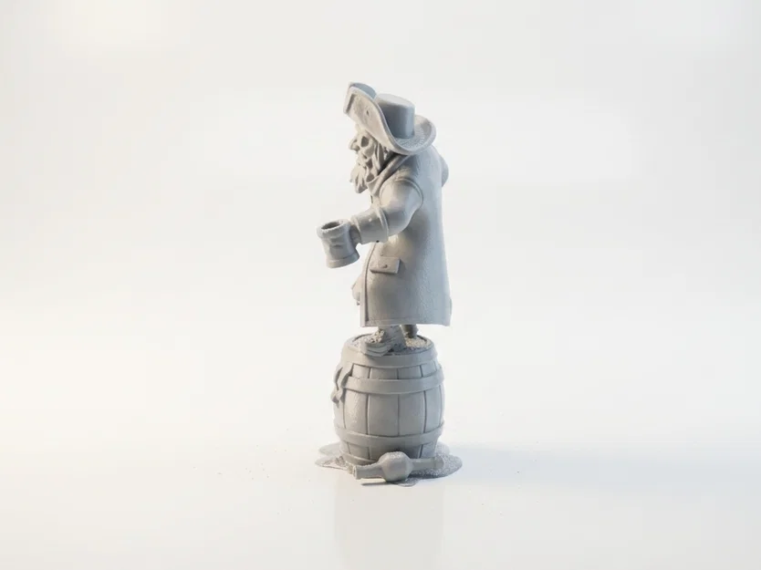 Mô hình 3D Cướp biển trong thùng gỗ - Fantasy Pirate Figurine - Image 4