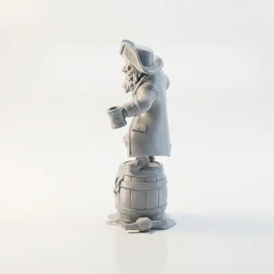 Mô hình 3D Cướp biển trong thùng gỗ - Fantasy Pirate Figurine