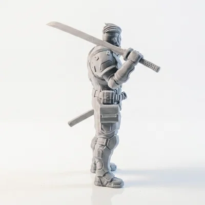 Mô hình chiến binh Blademaster Fantasy 3D để in