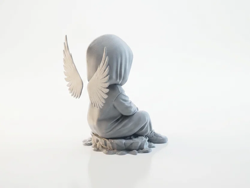 Mô hình 3D in ấn: Tượng Thiên Thần U Buồn (Bored Demon Angel Wings) - Image 3