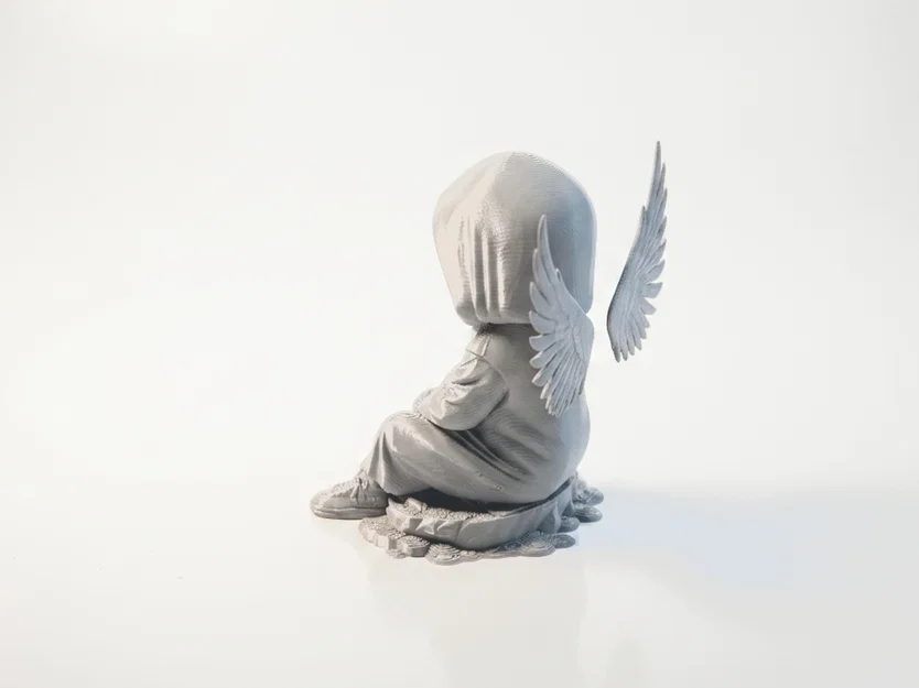 Mô hình 3D in ấn: Tượng Thiên Thần U Buồn (Bored Demon Angel Wings) - Image 4