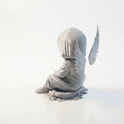Mô hình 3D in ấn: Tượng Thiên Thần U Buồn (Bored Demon Angel Wings)