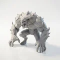 Mô hình 3D Quái vật Fantasy ở tư thế cúi mình - Thumbnail 1