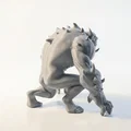 Mô hình 3D Quái vật Fantasy ở tư thế cúi mình - Thumbnail 3