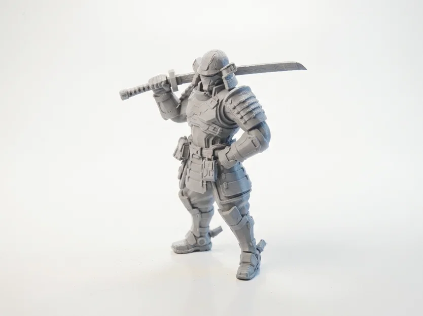 Mô hình 3D Cyberpunk Samurai - Chiến binh võ sĩ đạo tương lai - Image 1
