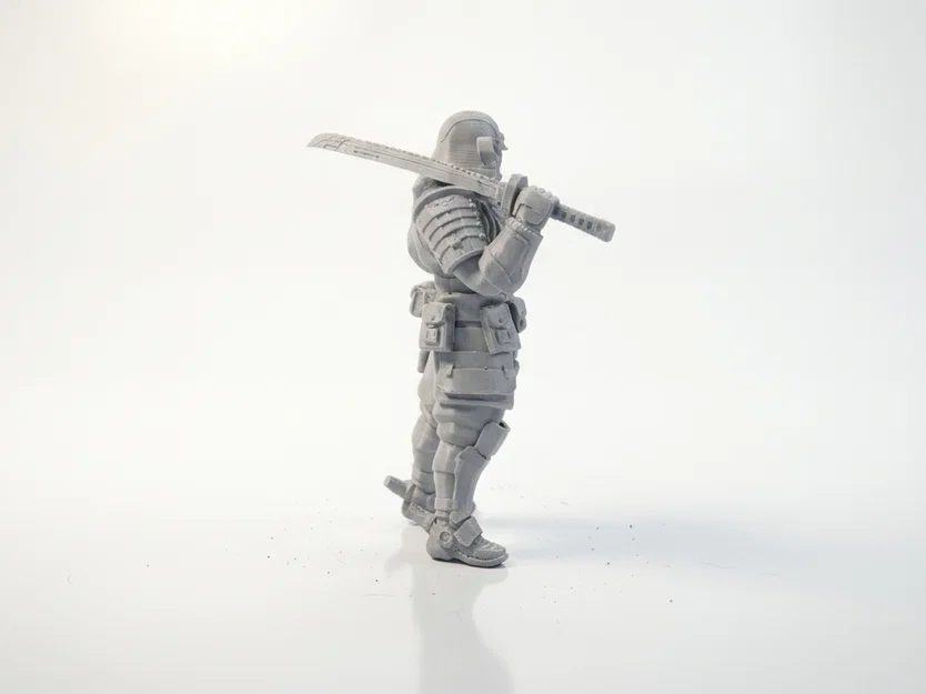 Mô hình 3D Cyberpunk Samurai - Chiến binh võ sĩ đạo tương lai - Image 3