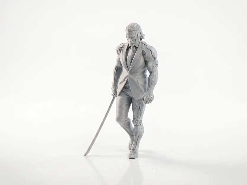 Mô hình 3D Cyborg Man - Tượng Chiến binh Cơ khí Fantasy - Image 1