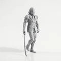 Mô hình 3D Cyborg Man - Tượng Chiến binh Cơ khí Fantasy - Thumbnail 2