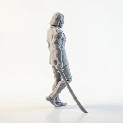 Mô hình 3D Cyborg Man - Tượng Chiến binh Cơ khí Fantasy