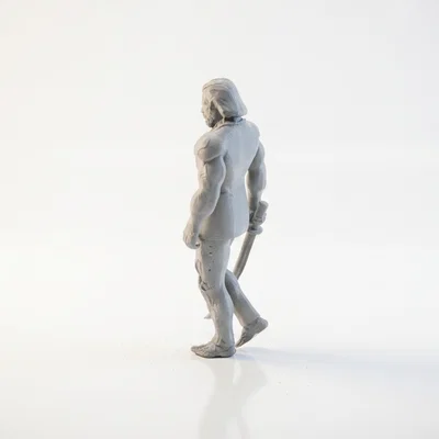Mô hình 3D Cyborg Man - Tượng Chiến binh Cơ khí Fantasy