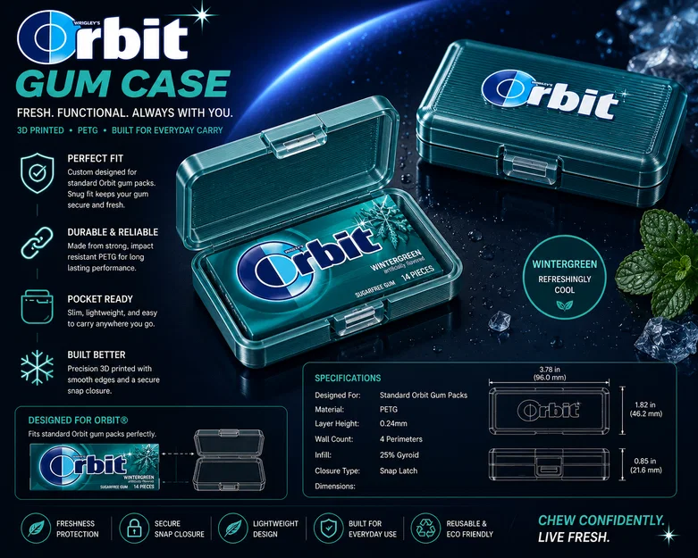 Hộp đựng kẹo cao su Orbit 3D (Orbit gum case) tiện lợi - Image 1