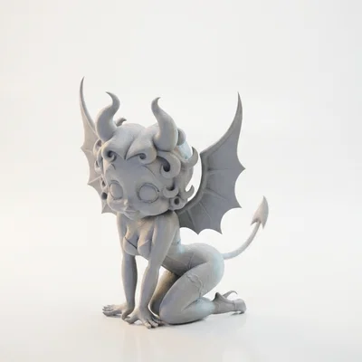 Mô hình tượng quỷ quỳ gối 3D in Fantasy