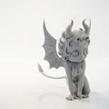 Mô hình tượng quỷ quỳ gối 3D in Fantasy - Thumbnail 2